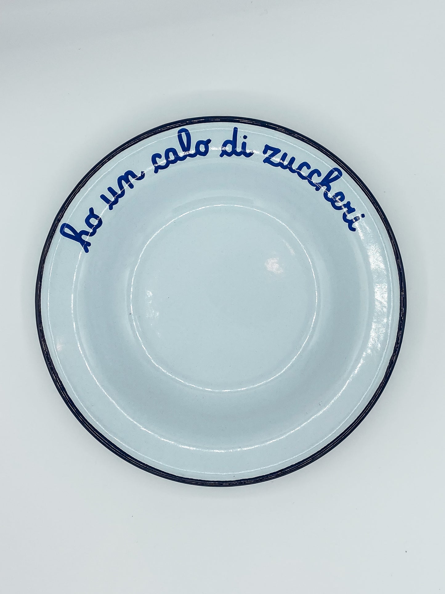 Piatto Smaltato -  HO UN CALO DI ZUCCHERI