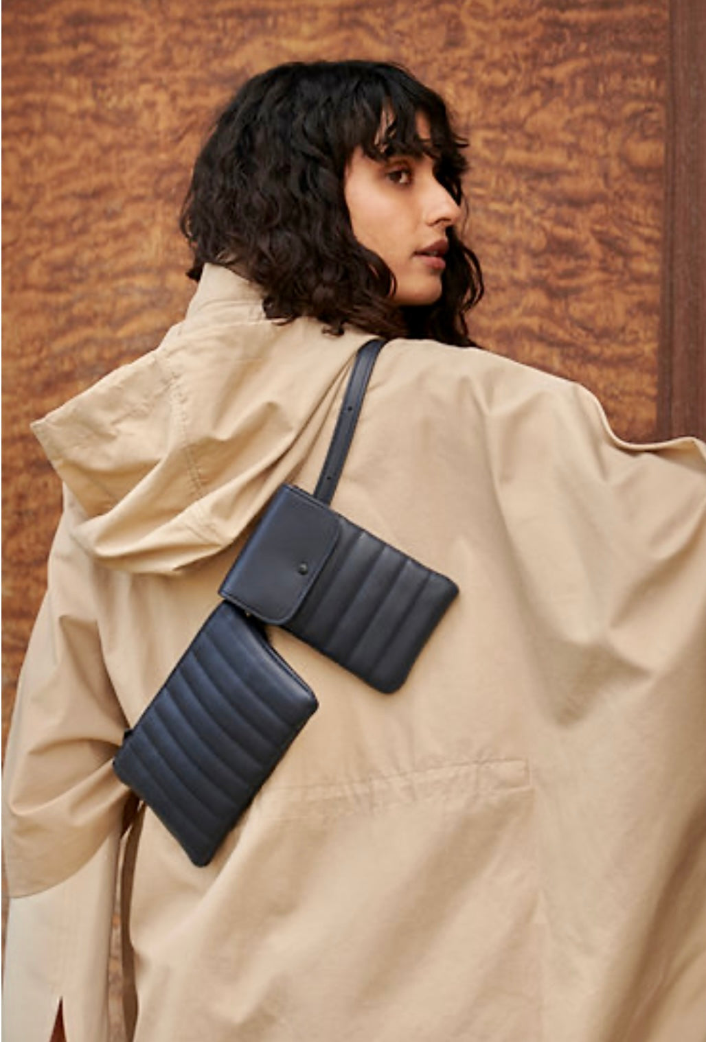 Monk & Anna , cintura con portafoglio e porta cellulare colore Mezzanotte